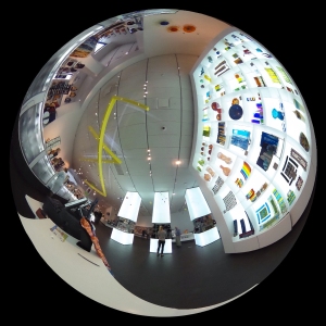360-degree camera image of the Denver Art Museum gift shop